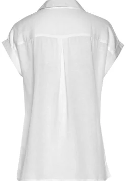 LASCANA Short Sleeve Tops-Short Sleeve Button Up Top