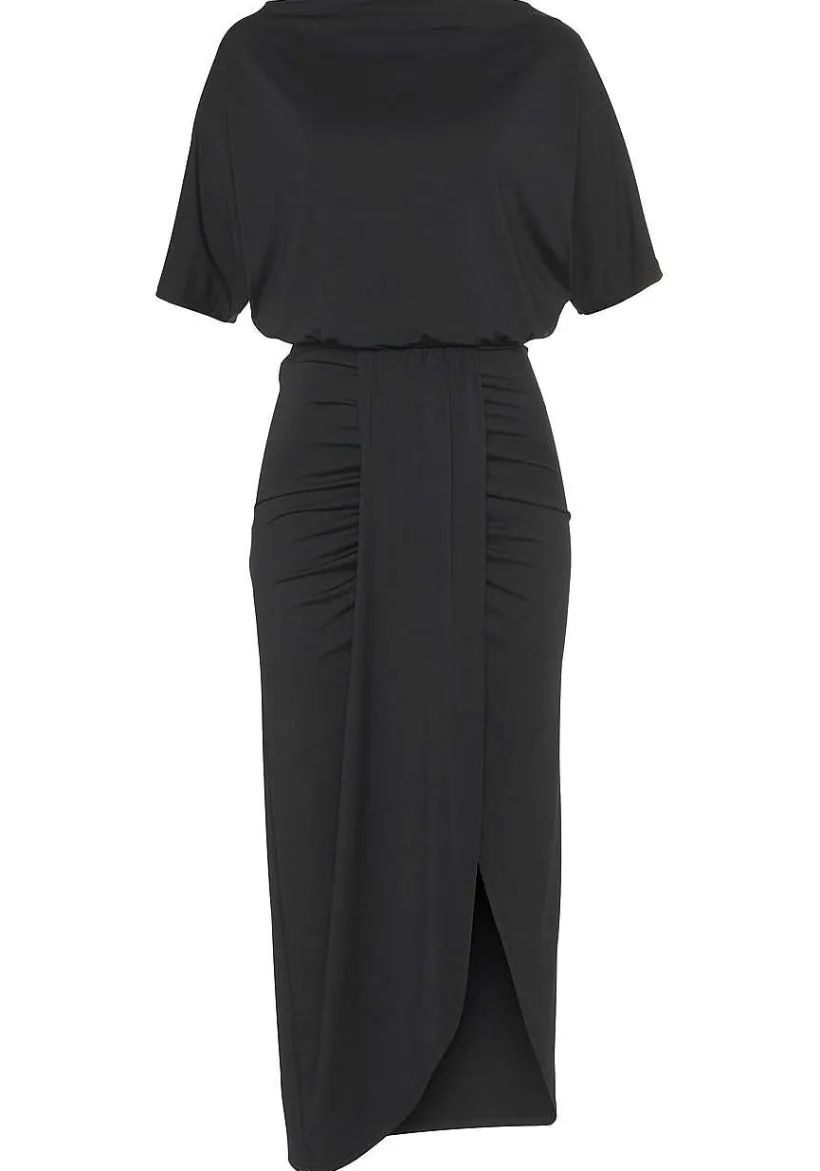 LASCANA Fall Dresses-Short Sleeve Slit Dress