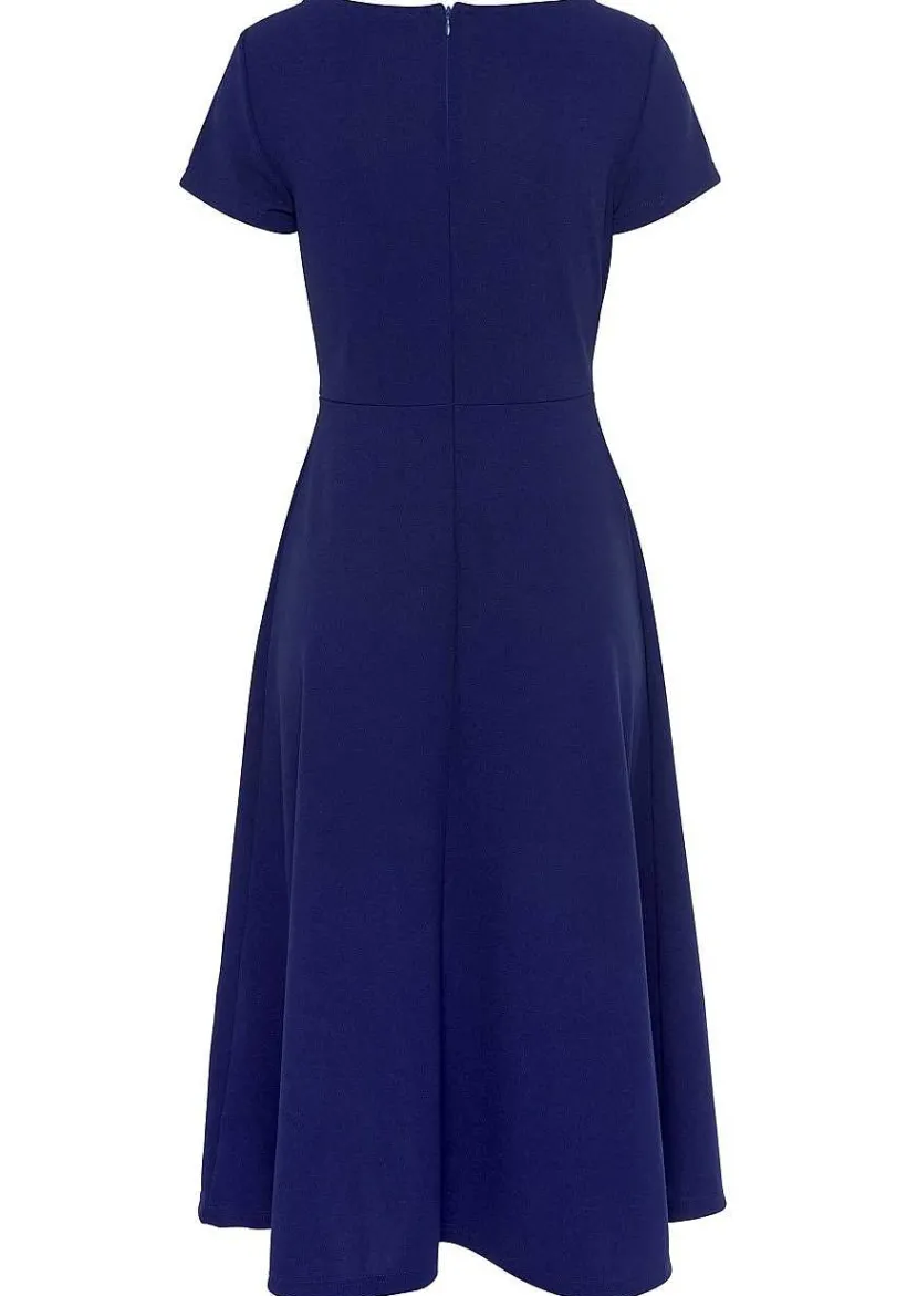 LASCANA Fall Dresses-Short Sleeve V-Neck Dress