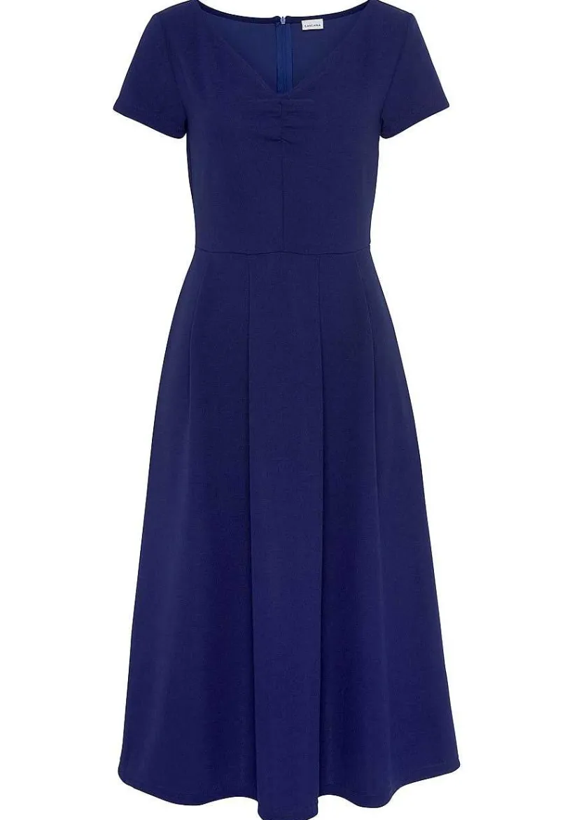 LASCANA Fall Dresses-Short Sleeve V-Neck Dress