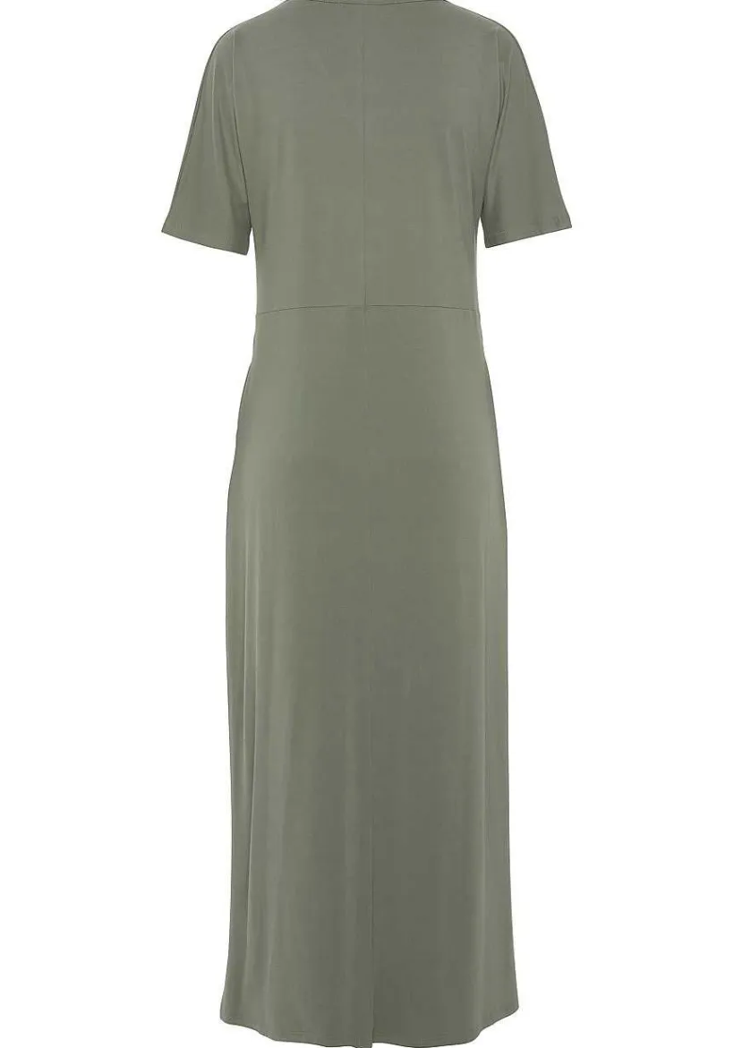 LASCANA Fall Dresses-Short Sleeve V-Neck Maxi Dress