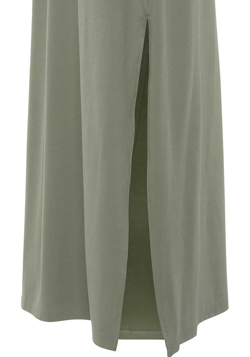 LASCANA Fall Dresses-Short Sleeve V-Neck Maxi Dress
