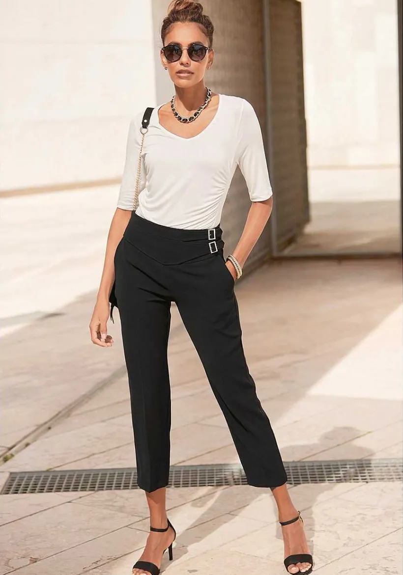 LASCANA Pants-Side Buckle Pants
