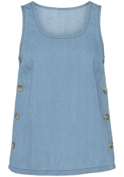 LASCANA Sleeveless Tops-Side Button Detail Top