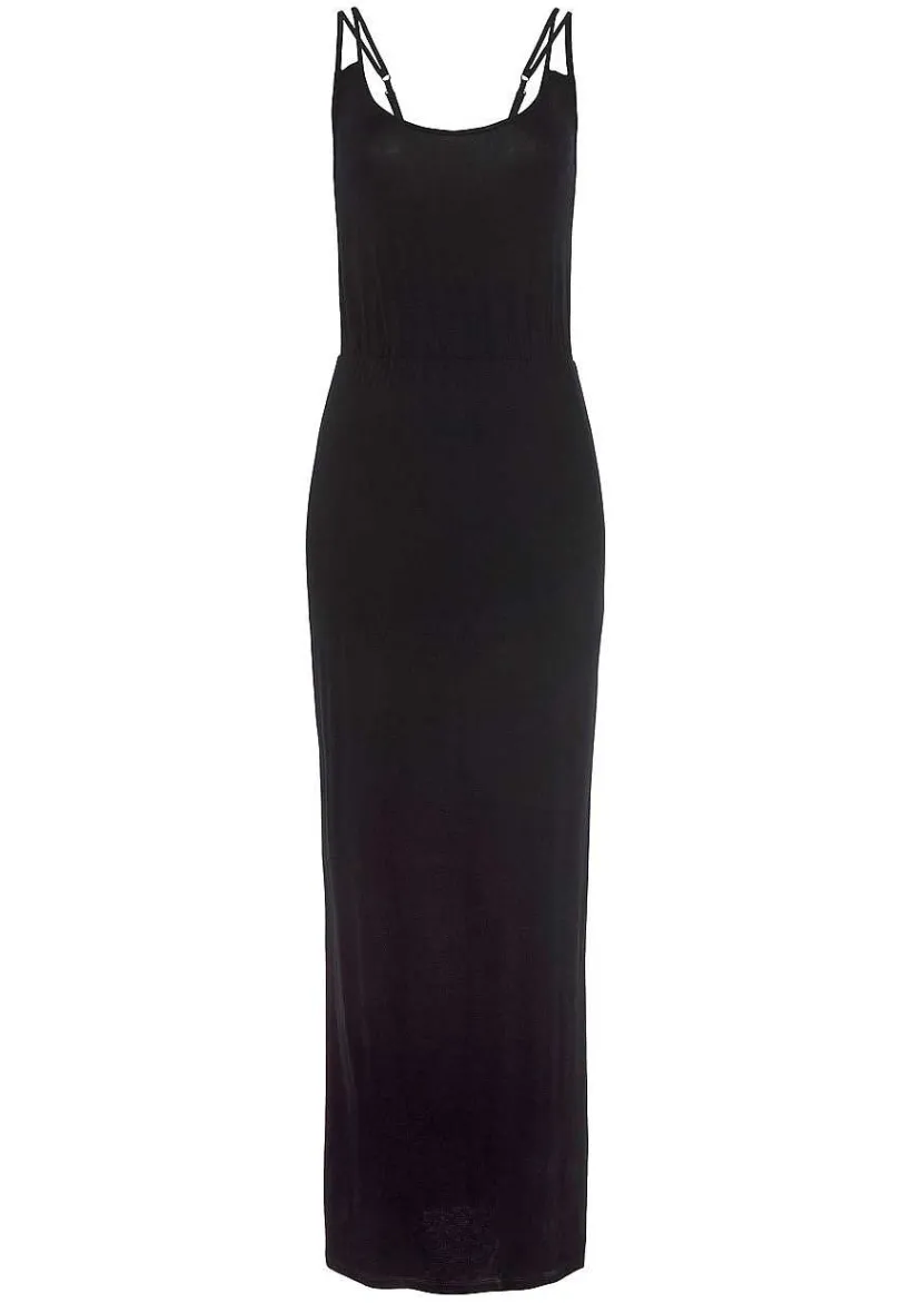 LASCANA Maxi Dresses-Side Slit Maxi Dress