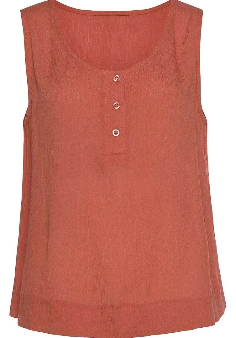LASCANA Sleeveless Tops-Sleeveless Button Detail Blouse