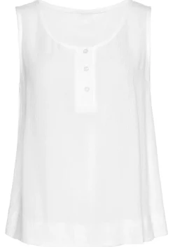 LASCANA Sleeveless Tops-Sleeveless Button Detail Blouse