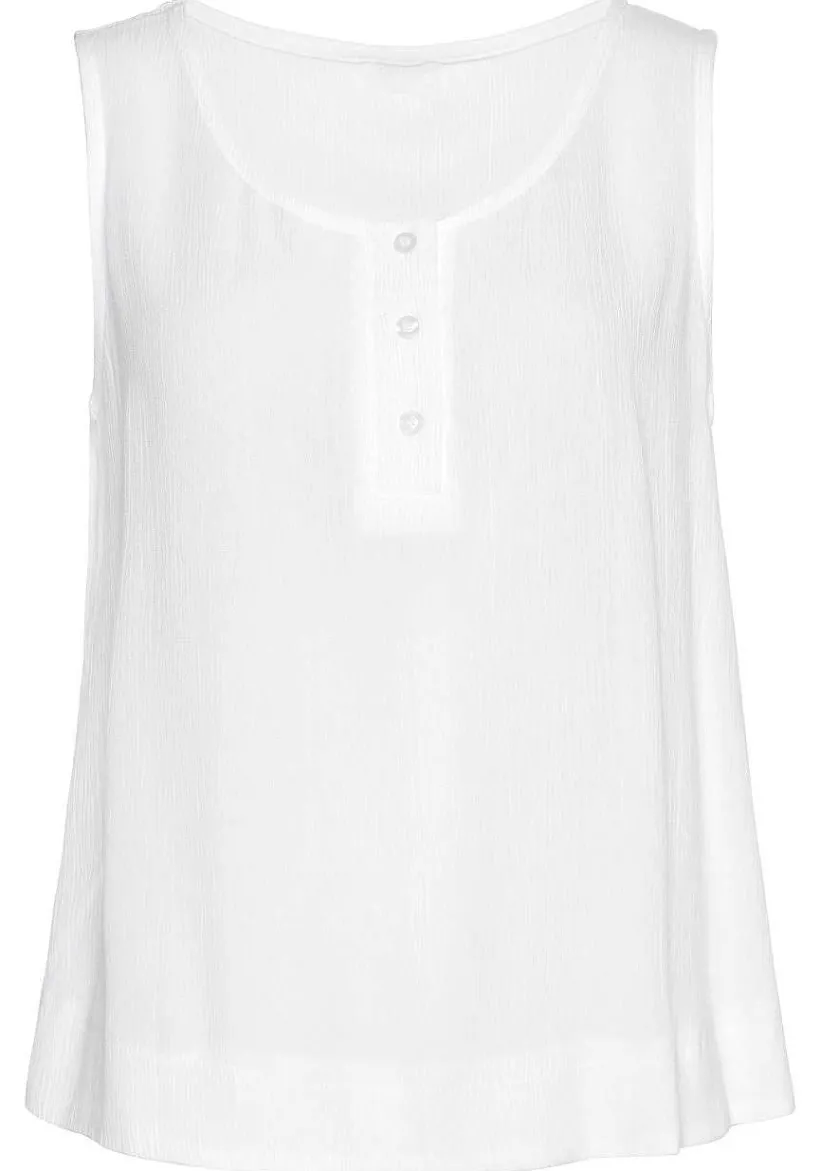 LASCANA Sleeveless Tops-Sleeveless Button Detail Blouse