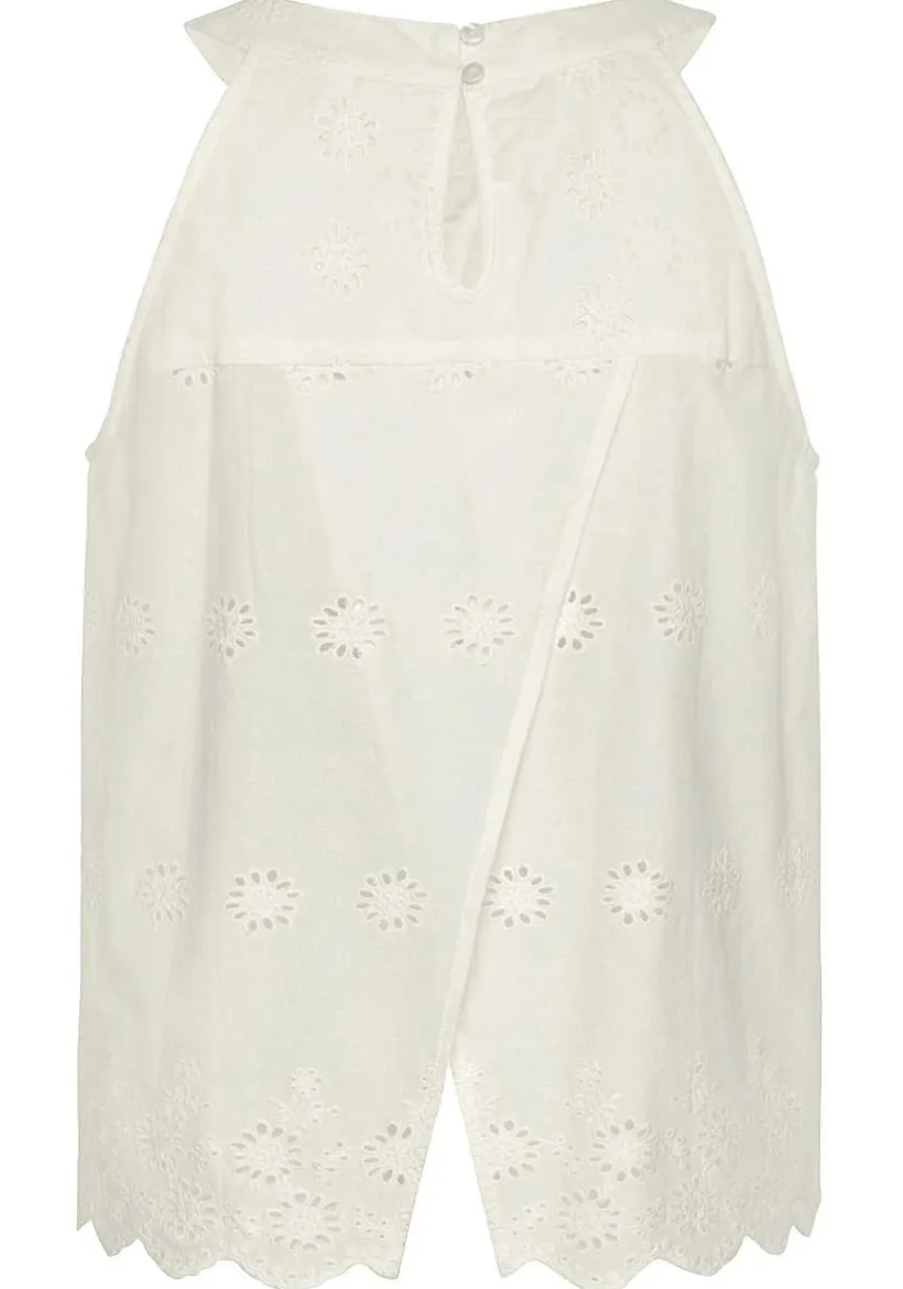 LASCANA Blouses-Sleeveless Eyelet Lace Blouse