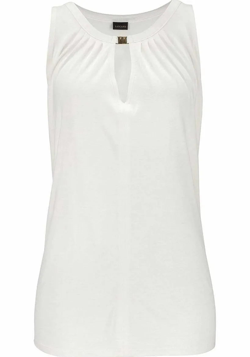LASCANA Sleeveless Tops-Sleeveless Keyhole Top