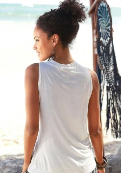 LASCANA Sleeveless Tops-Sleeveless Keyhole Top