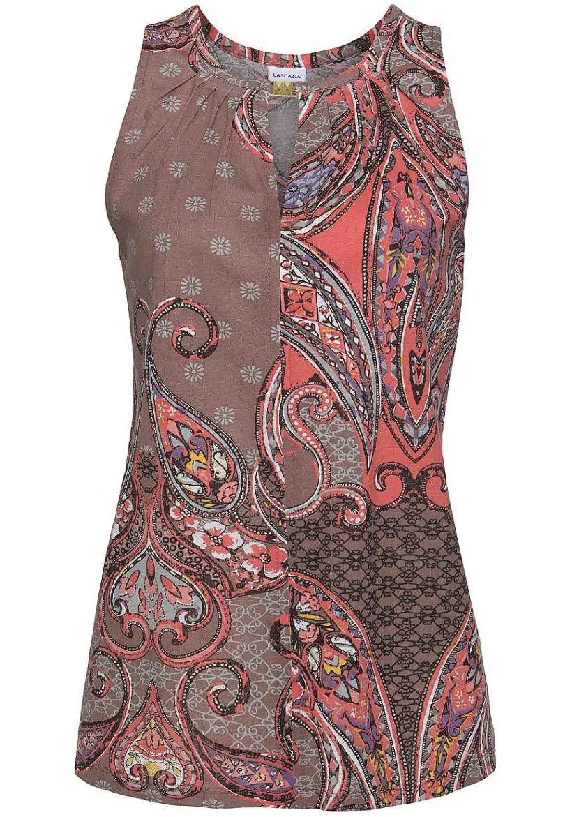 LASCANA Sleeveless Tops-Sleeveless Keyhole Top