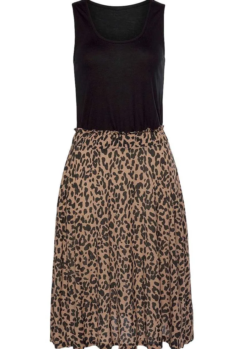 LASCANA Short Dresses-Sleeveless Leopard Print Dress