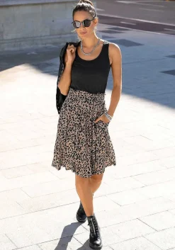 LASCANA Short Dresses-Sleeveless Leopard Print Dress