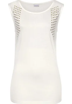 LASCANA Sleeveless Tops-Sleeveless Rivet Detail Top