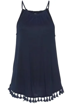 LASCANA Sleeveless Tops-Sleeveless Tassel Trim Top