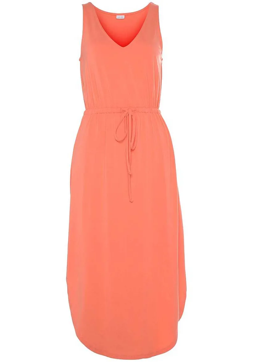 LASCANA Midi Dresses-Sleeveless V-Neck Dress
