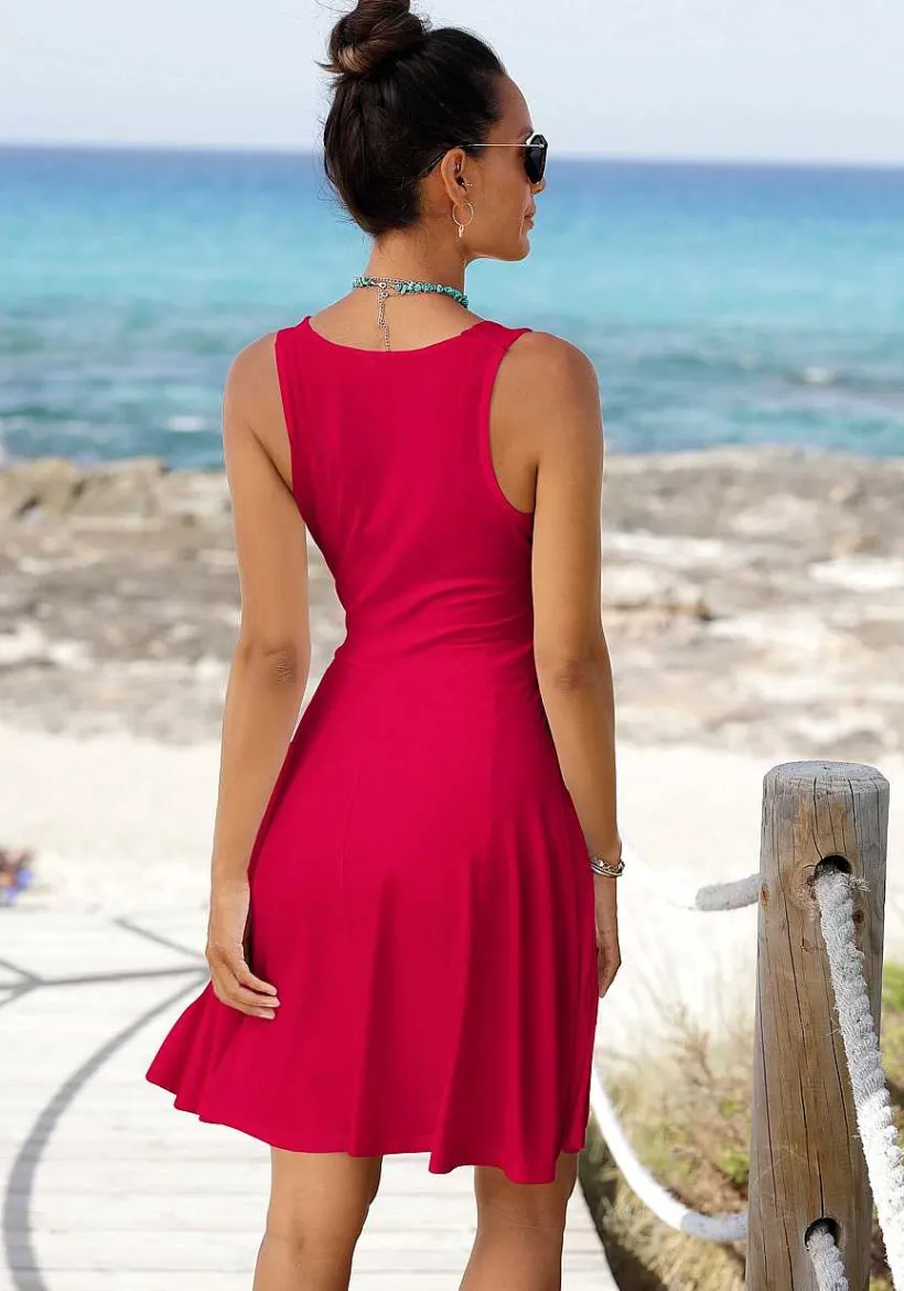 LASCANA Sundresses-Sleeveless Wrap Look Dress