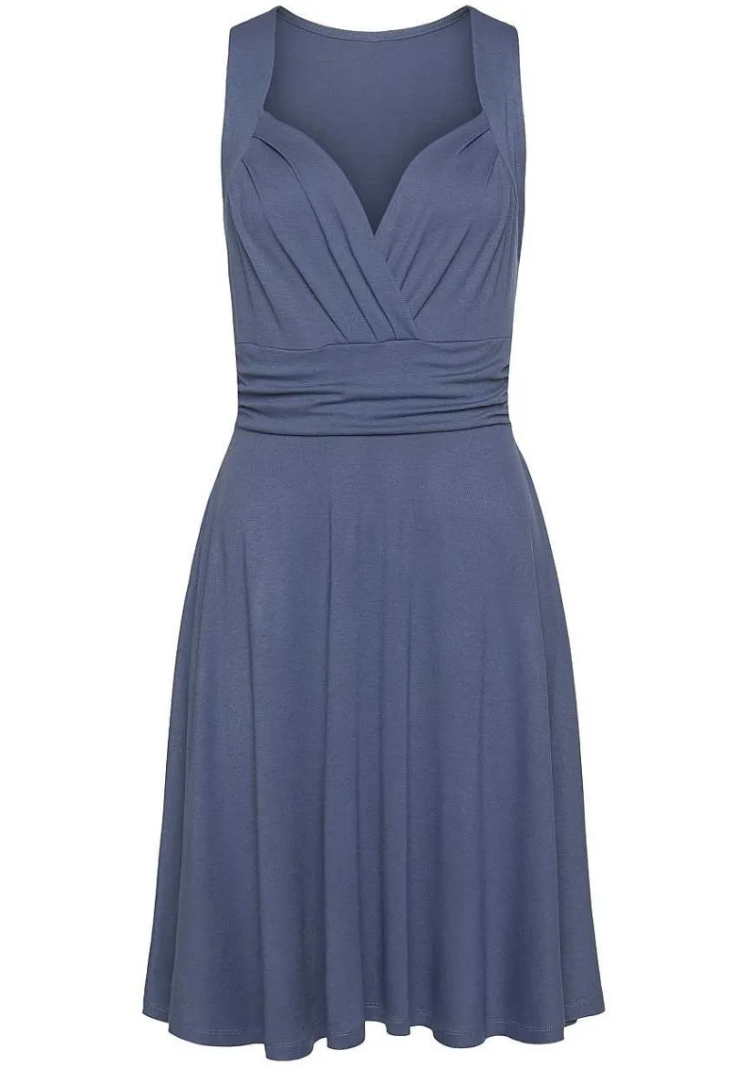 LASCANA Short Dresses-Sleeveless Wrap Look Dress