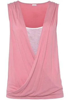 LASCANA Sleeveless Tops-Sleeveless Wrap Look Top