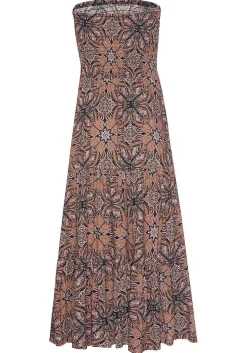 LASCANA Maxi Dresses-Smocked Convertible Maxi Dress