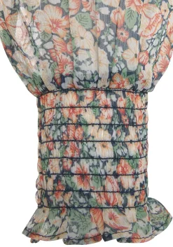 LASCANA Blouses-Smocked Floral Print Blouse