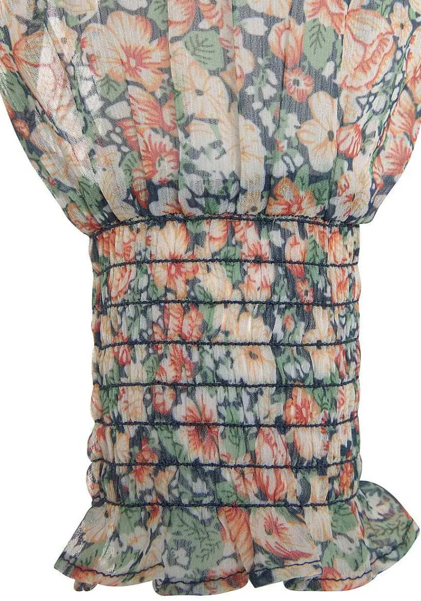 LASCANA Blouses-Smocked Floral Print Blouse