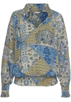 LASCANA Blouses-Smocked Pattern Blouse