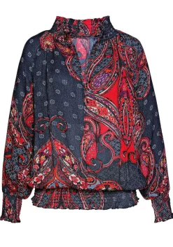 LASCANA Blouses-Smocked Pattern Blouse