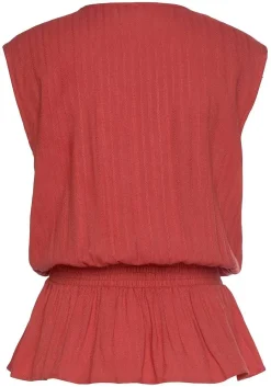 LASCANA Sleeveless Tops-Smocked Peplum Top