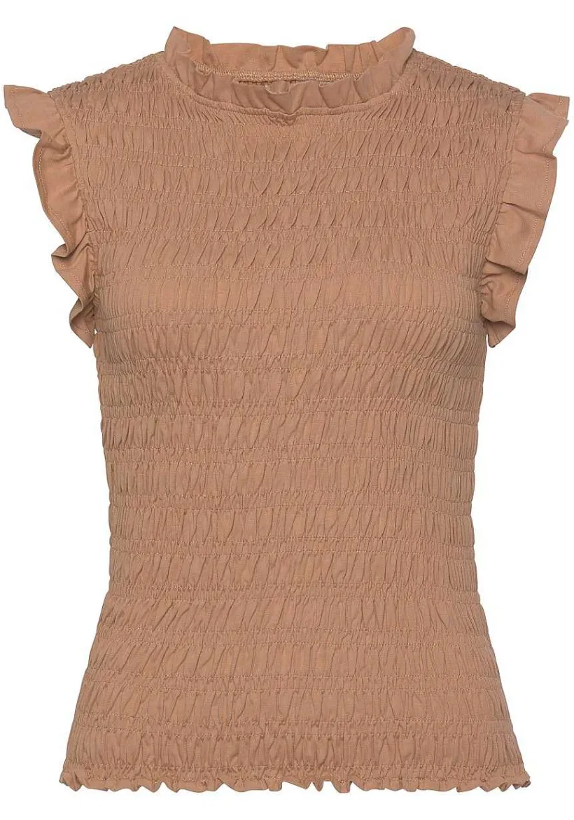 LASCANA Sleeveless Tops-Smocked Sleeveless Top