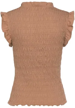 LASCANA Sleeveless Tops-Smocked Sleeveless Top