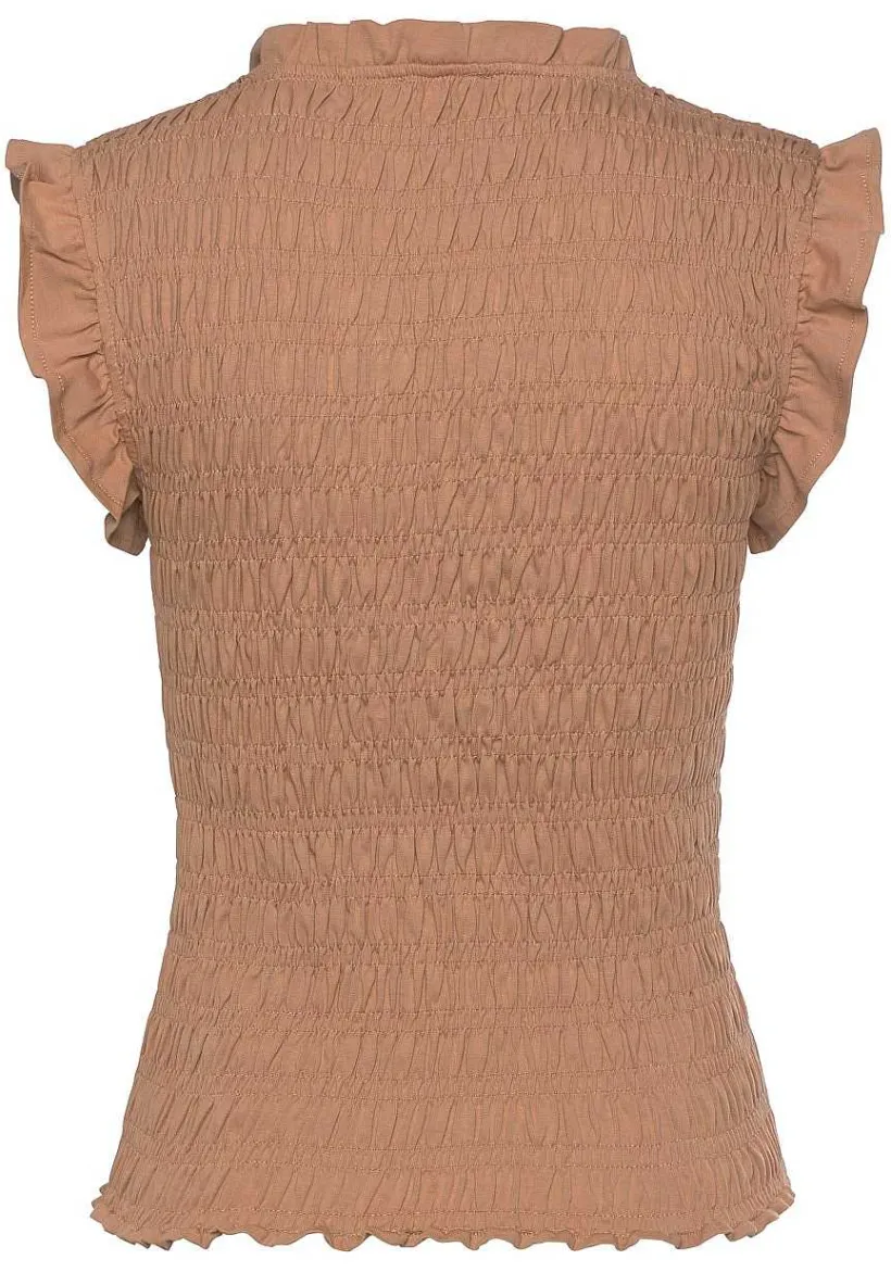 LASCANA Sleeveless Tops-Smocked Sleeveless Top