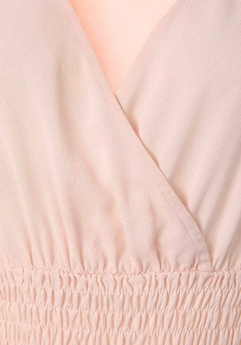LASCANA Blouses-Smocked Waist Wrap Look Blouse