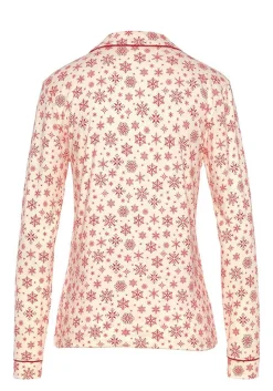 LASCANA Pajamas & Sets-Snowflake Button Down Pajama Shirt