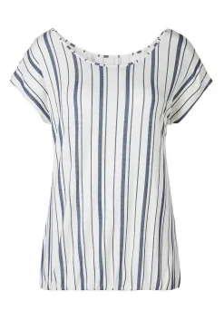 LASCANA Short Sleeve Tops-Soft Striped Top