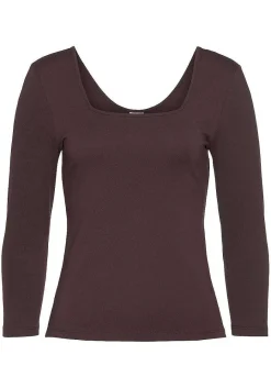 LASCANA Long Sleeve Tops-Square Neck Long Sleeve Top