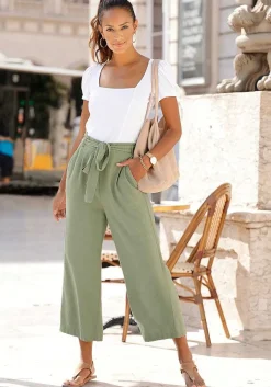 LASCANA Short Sleeve Tops-Square Neck Top