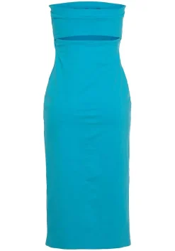 LASCANA Midi Dresses-Strapless Back Cutout Dress