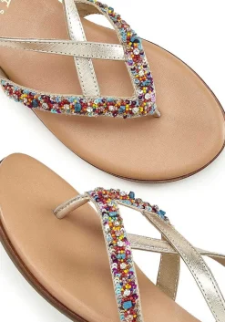 LASCANA Sandals-Strappy Beaded Sandals