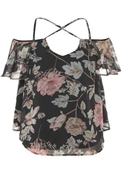 LASCANA Blouses-Strappy Cold Shoulder Blouse