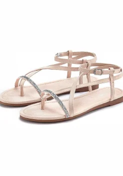 LASCANA Sandals-Strappy Glitter Sandals