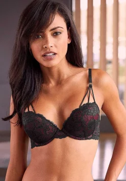 LASCANA D+ Bras-Strappy Lace Push Up Bra