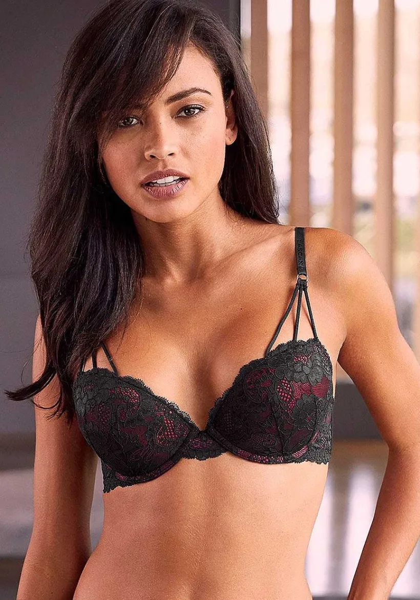 LASCANA D+ Bras-Strappy Lace Push Up Bra