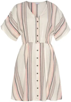 LASCANA Short Dresses-Striped Button Down Dress