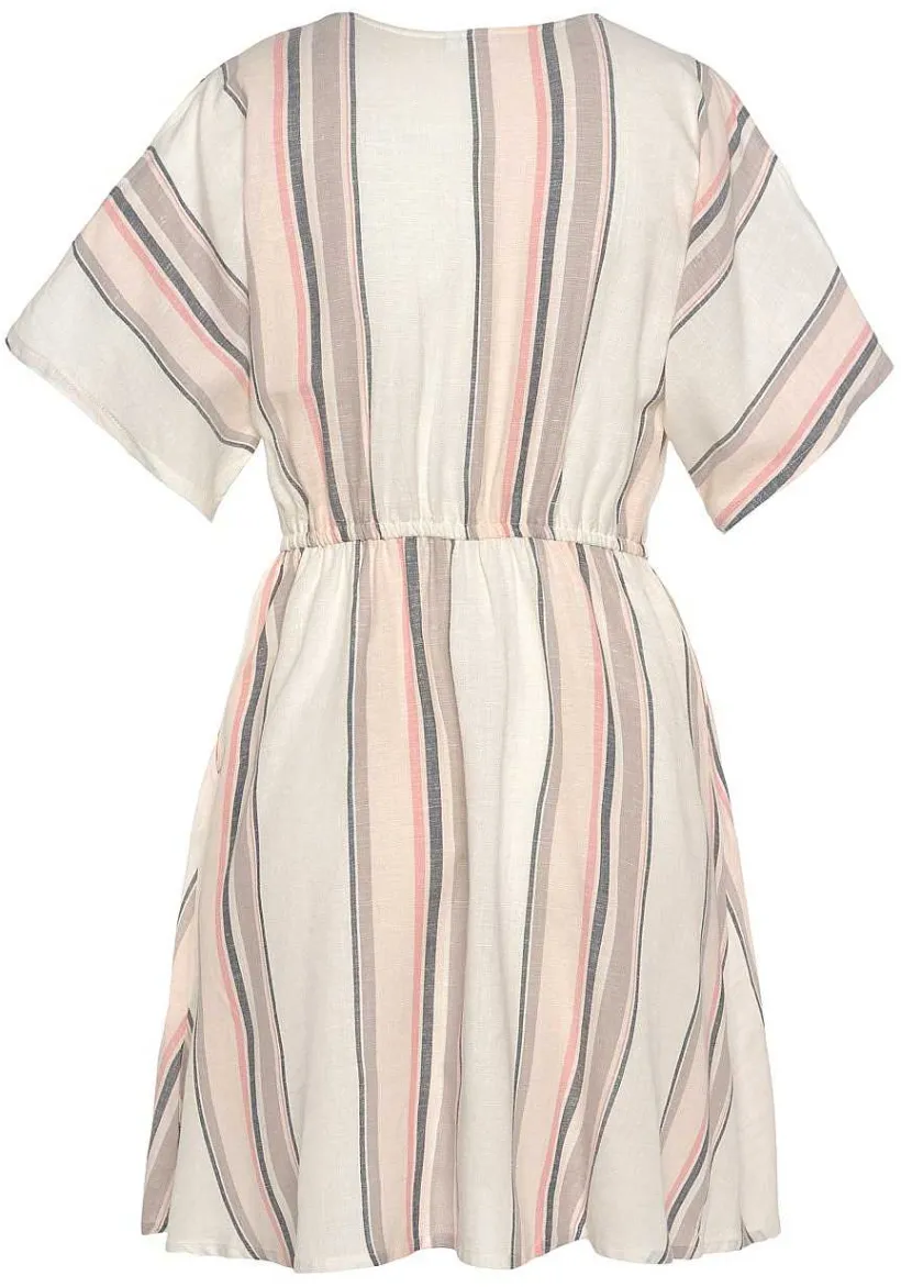 LASCANA Short Dresses-Striped Button Down Dress