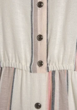 LASCANA Short Dresses-Striped Button Down Dress