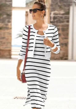 LASCANA Cardigans-Striped Cropped Cardigan