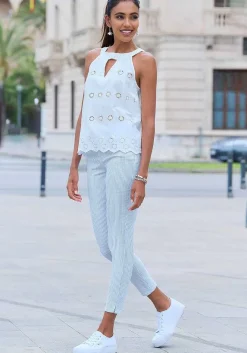 LASCANA Pants-Striped High Waisted Pants