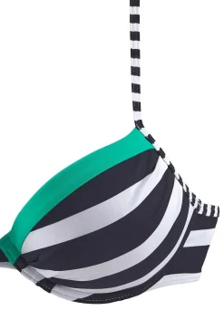 LASCANA Push Up-Striped Push Up Bikini Top